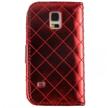 Galaxy S5 mini deklas raudonas piniginės tipo